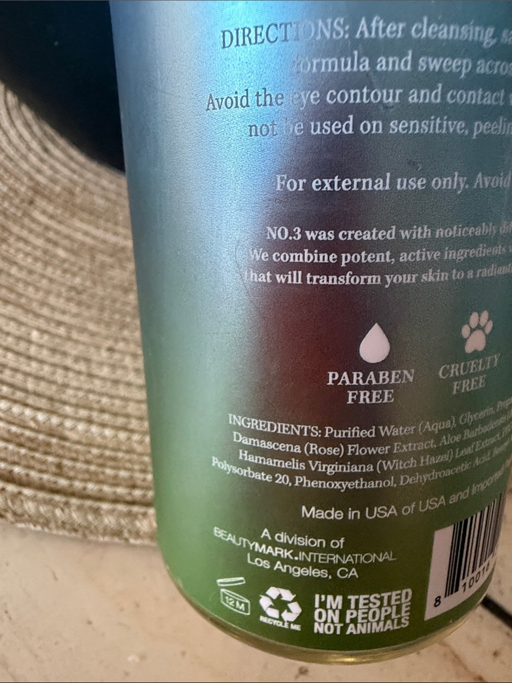 Gentle Face Toner with Witch Hazel & Aloe – Green/Blue - Picture 5 of 8